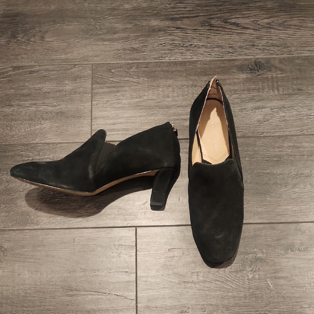 Adrianna Papell Black Suede Heeled Boots